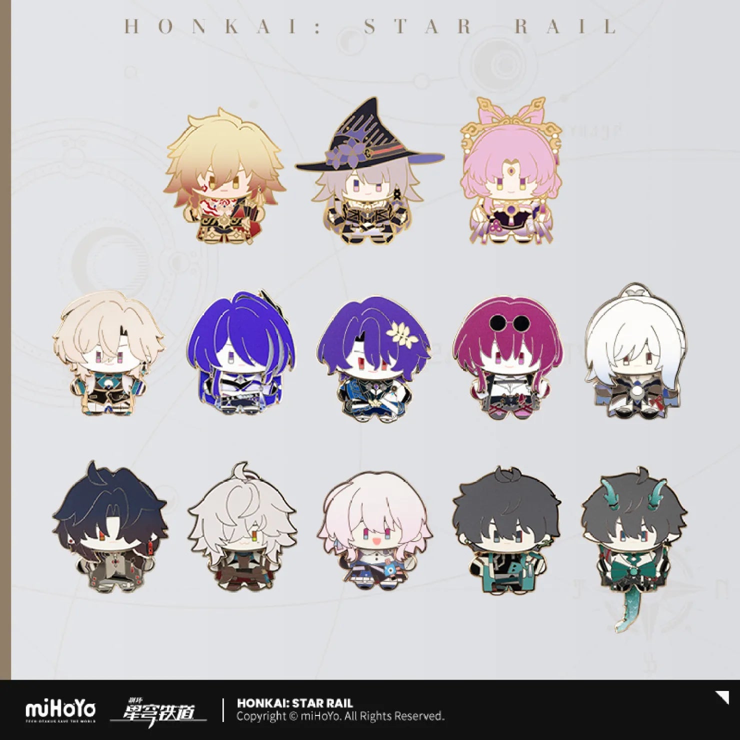 [OFFICIAL] Honkai Star Rail Character Chibi Cute Metal Shake Badge - Teyvat Tavern - Genshin Impact & Honkai Star Rail & 3Z Merch