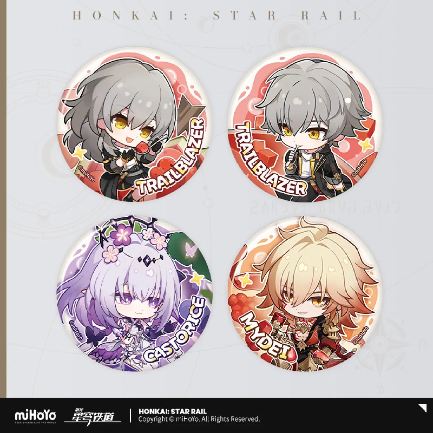 [OFFICIAL] Honkai Star Rail Fruity Summer Series Chibi Badge - Teyvat Tavern - Genshin Impact & Honkai Star Rail & 3Z Merch
