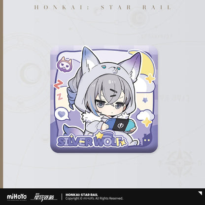 [OFFICIAL] Honkai Star Rail Girls Dormitory Chibi Series Square Badge - Teyvat Tavern - Genshin Impact & Honkai Star Rail & 3Z Merch