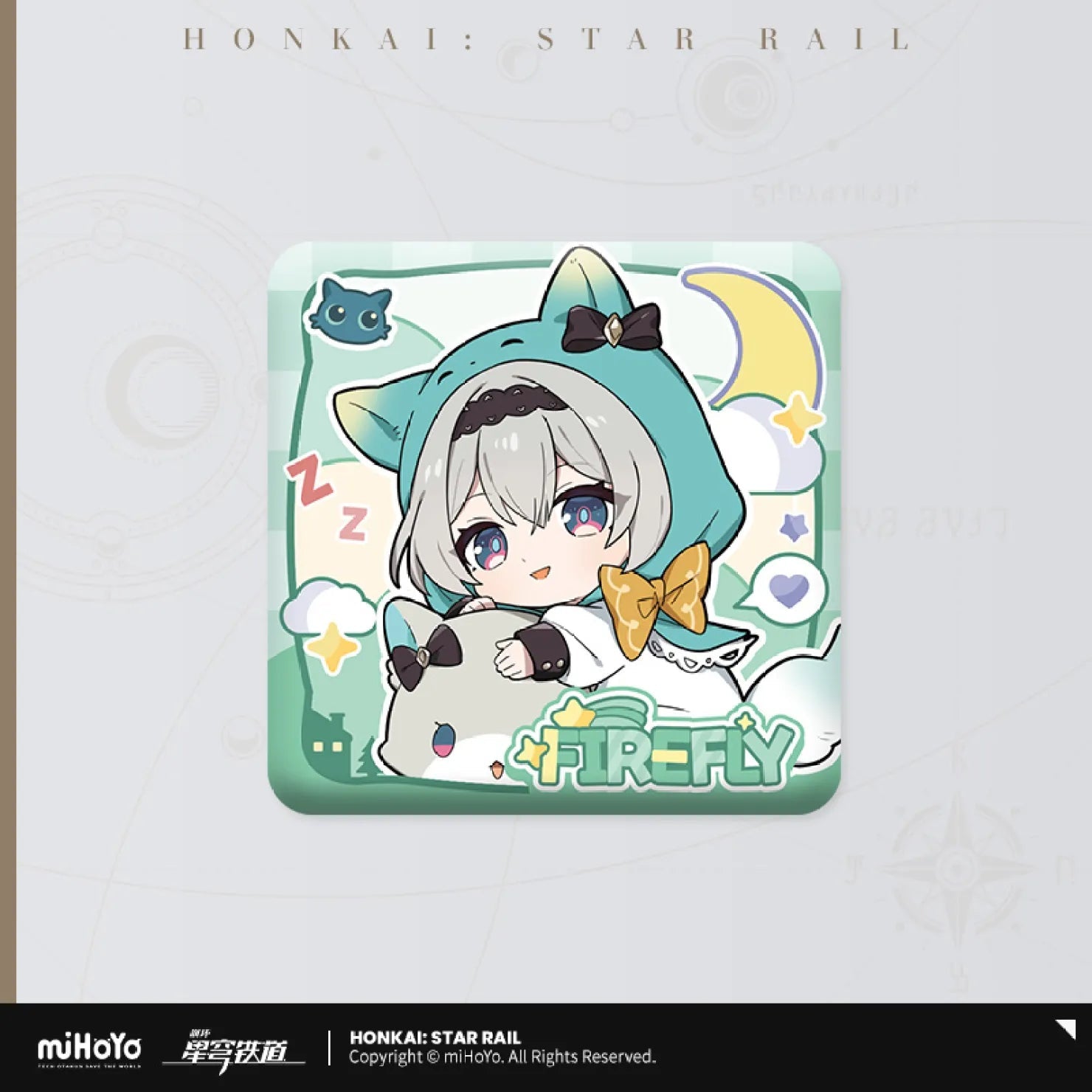 [OFFICIAL] Honkai Star Rail Girls Dormitory Chibi Series Square Badge - Teyvat Tavern - Genshin Impact & Honkai Star Rail & 3Z Merch