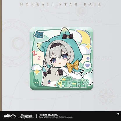 [OFFICIAL] Honkai Star Rail Girls Dormitory Chibi Series Square Badge - Teyvat Tavern - Genshin Impact & Honkai Star Rail & 3Z Merch