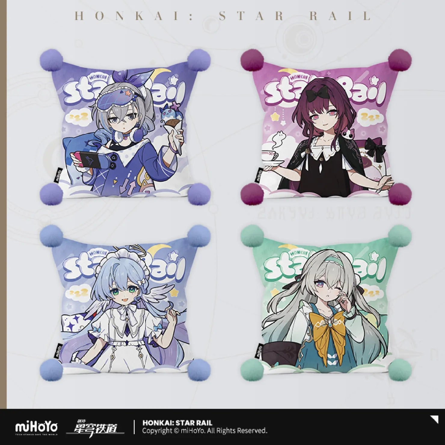[OFFICIAL] Honkai Star Rail Girls Dormitory Series Throw Pillow - Teyvat Tavern - Genshin Impact & Honkai Star Rail & 3Z Merch