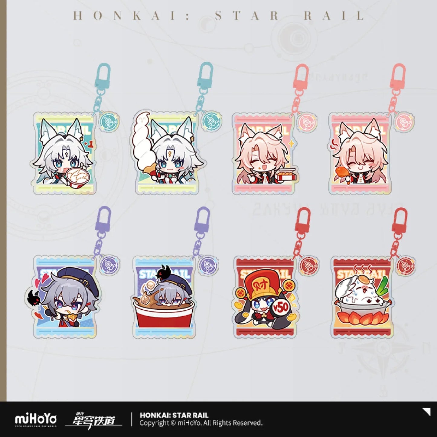 [OFFICIAL] Honkai Star Rail x KFC Cute Acrylic Keychain - Teyvat Tavern - Genshin Impact & Honkai Star Rail & 3Z Merch