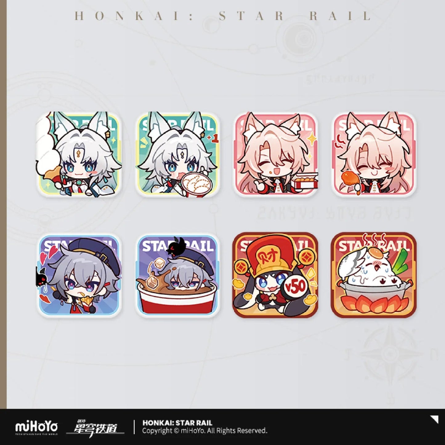 [OFFICIAL] Honkai Star Rail x KFC Cute Tinplate Badge - Teyvat Tavern - Genshin Impact & Honkai Star Rail & 3Z Merch