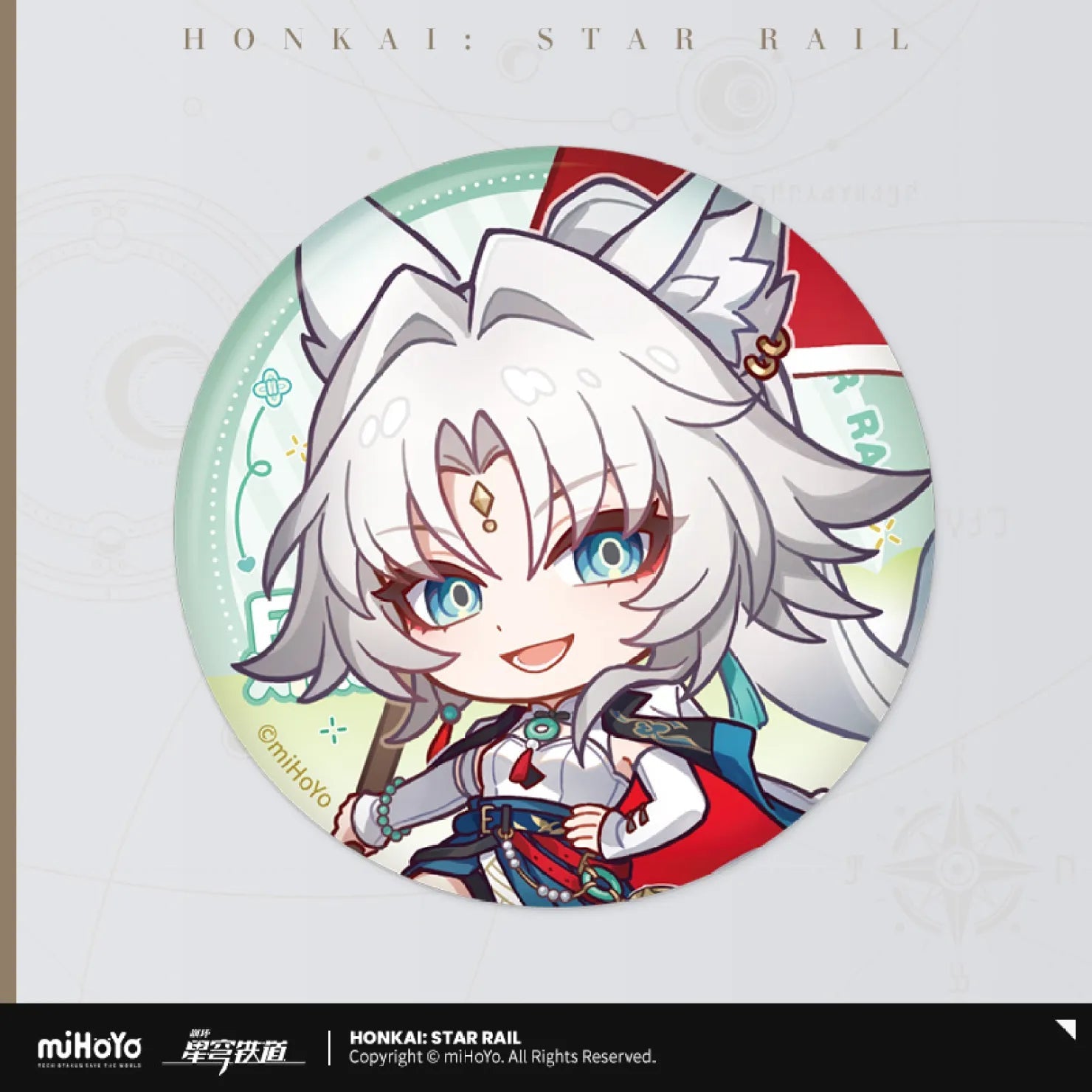 [OFFICIAL] Honkai Star Rail x KFC Cute Tinplate Round Badge - Teyvat Tavern - Genshin Impact & Honkai Star Rail & 3Z Merch