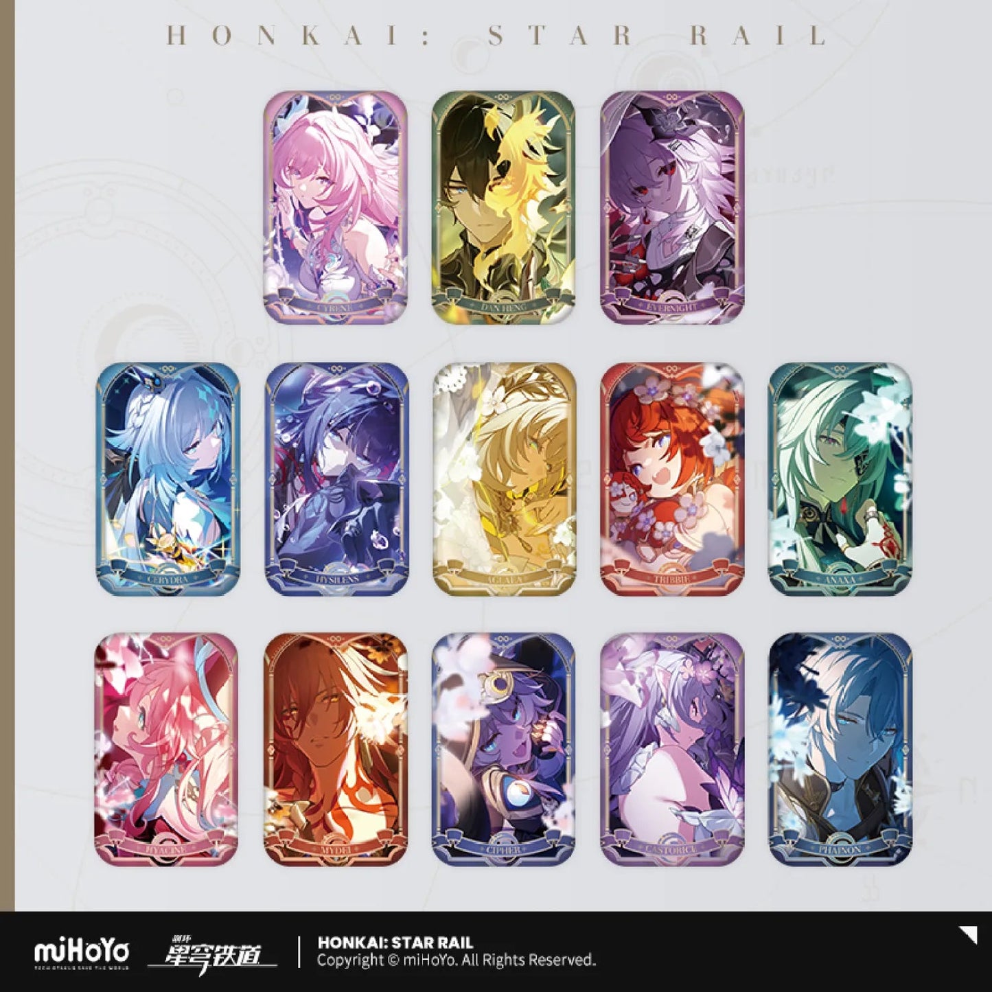 [OFFICIAL] HSR Amphoreus' Saga of Heroes Series Character Square Badge - Teyvat Tavern - Genshin Impact & Honkai Star Rail & 3Z Merch