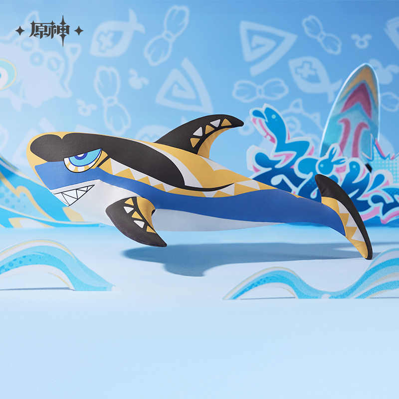 [OFFICIAL] Mualani's Sharky Surfboard Throw Pillow - Teyvat Tavern - Genshin Impact & Honkai Star Rail & 3Z Merch