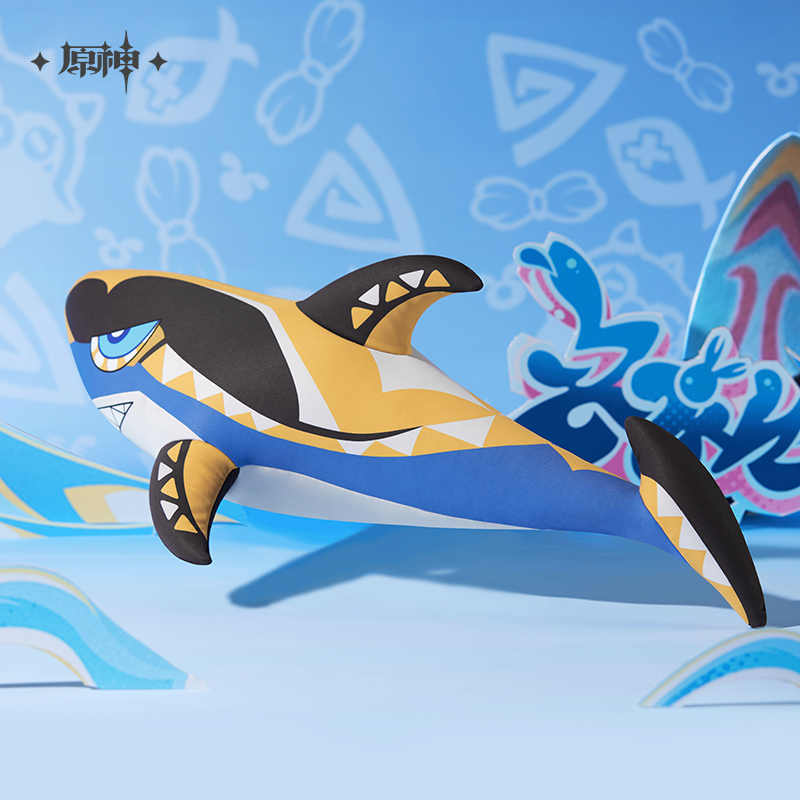 [OFFICIAL] Mualani's Sharky Surfboard Throw Pillow - Teyvat Tavern - Genshin Impact & Honkai Star Rail & 3Z Merch