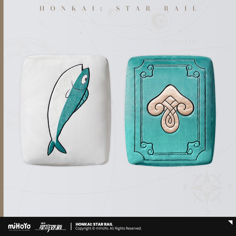 Honkai Star Rail Qingque's Celestial Jade Tile Deformable Throw Pillow