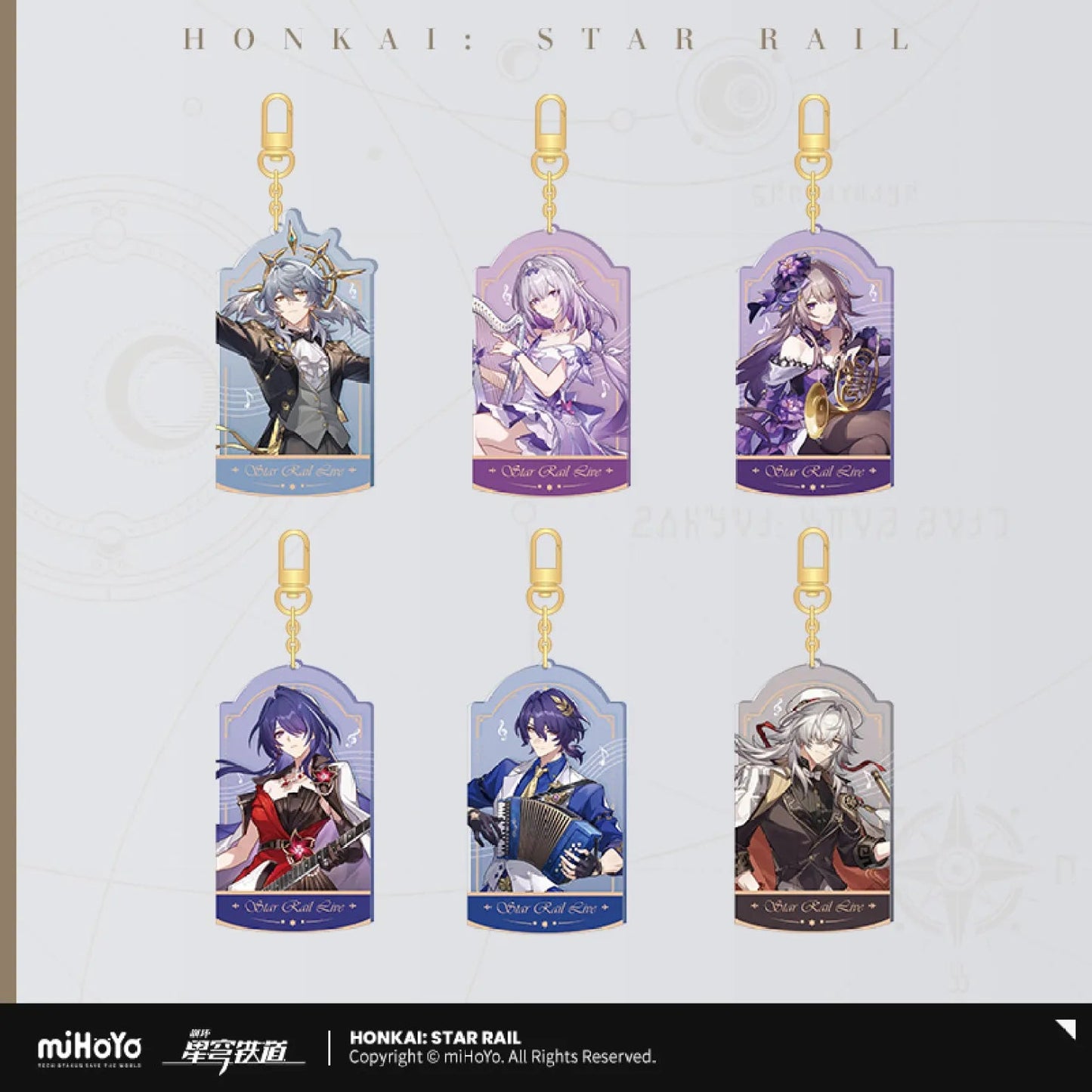 [OFFICIAL] Star Rail LIVE Series Acrylic Keychain - Teyvat Tavern - Genshin Impact & Honkai Star Rail & 3Z Merch