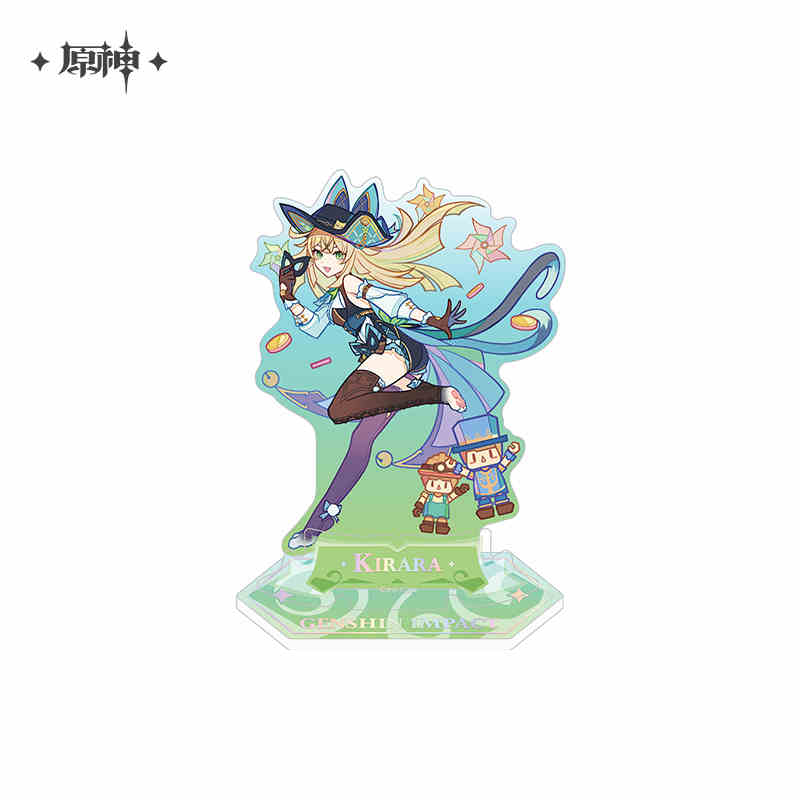 Genshin Impact Summertide Scales and Tales Themed Badge and Stand