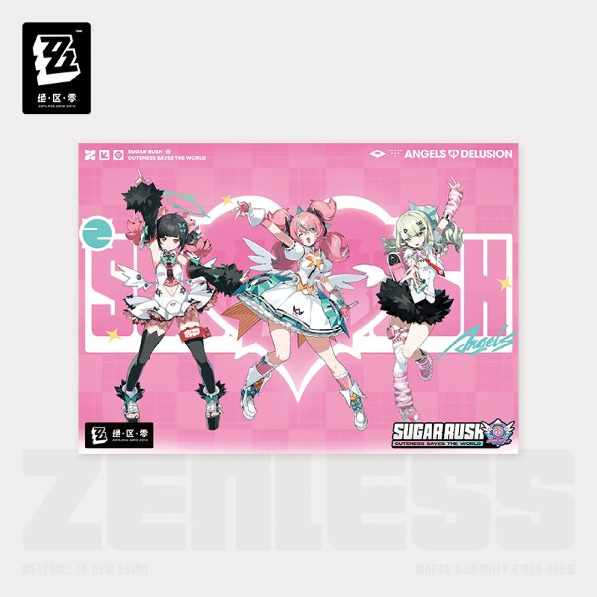 [OFFICIAL] Zenless Zone Zero Angels of Delusion Sugar Rush Series Poster - Teyvat Tavern - Genshin Impact & Honkai Star Rail & 3Z Merch