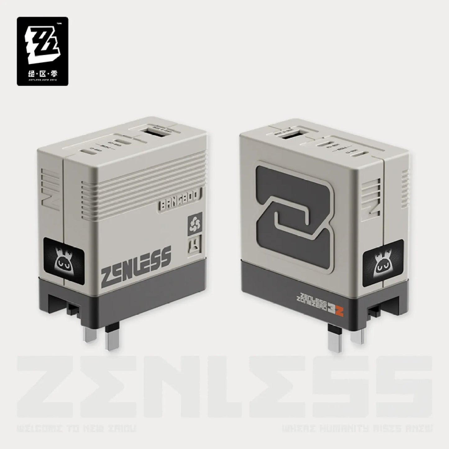 [OFFICIAL] Zenless Zone Zero Pro 140W GaN Triple - Port Fast Charging Adapter - Teyvat Tavern - Genshin Impact & Honkai Star Rail & 3Z Merch