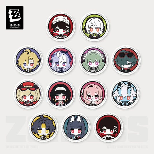[OFFICIAL] Zenless Zone Zero Tiny Agents Series Embossed Paper Badge Blind Box - Teyvat Tavern - Genshin Impact & Honkai Star Rail & 3Z Merch